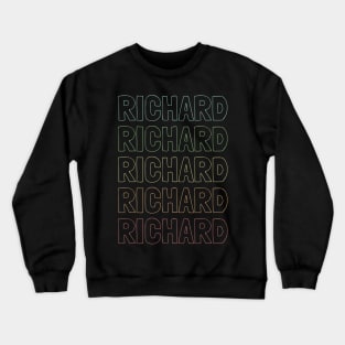 Richard Name Pattern Crewneck Sweatshirt